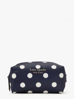 Kate Spade | Rich Navy Multi Everything Puffy Sunshine Dot Medium Cosmetic Case