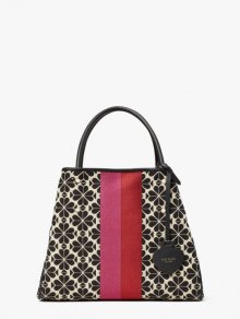 Kate Spade | Cream Multi Spade Flower Jacquard Everything Stripe Medium Tote