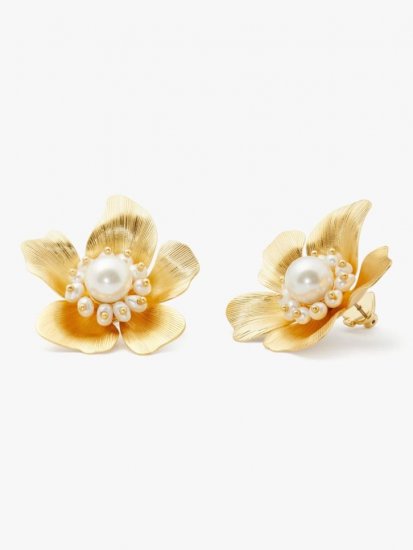 Kate Spade | White Multi Flora Statement Studs - Click Image to Close