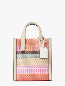 Kate Spade | Pink Multi Manhattan Striped Mini Tote