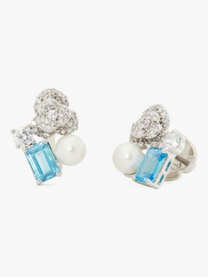 Kate Spade | Blue/Multi Bouquet Toss Cluster Studs - Click Image to Close