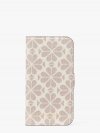 Kate Spade | Parchment Multi Spade Flower Coated Canvas Iphone 13 Pro Magnetic Wrap Folio Case