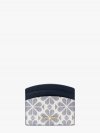 Kate Spade | Slate Blue Multi Spade Flower Coated Canvas Cardholder