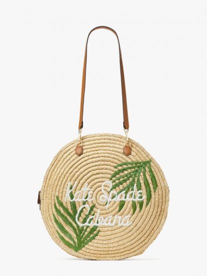 Kate Spade | Natural Multi Sunkiss Cabana Straw Medium Tote - Click Image to Close