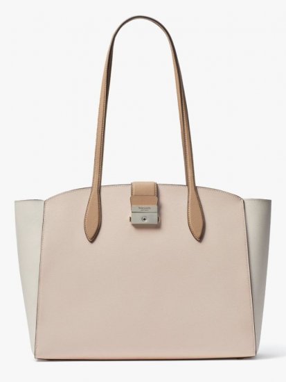 Kate Spade | Pale Dogwood Multi Voyage Colorblocked Large Work Tote - Click Image to Close