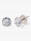 Kate Spade | Clear/Silver Brilliant Statements Tri-Prong Studs