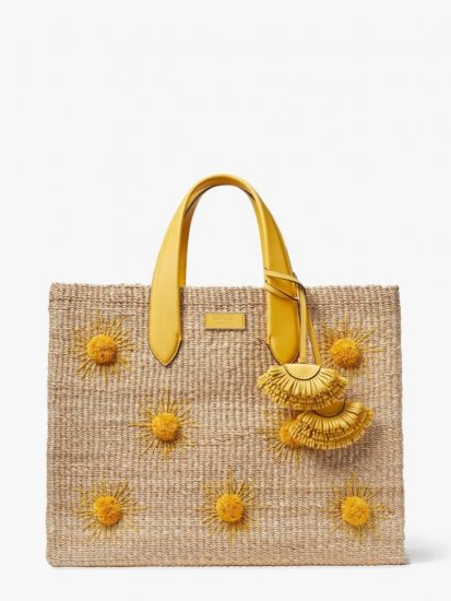 Kate Spade | Morning Light Multi Manhattan Sun Raffia Large Tote - Click Image to Close