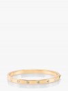 Kate Spade | Clear/Gold Set In Stone Enamel Stone Hinged Bangle