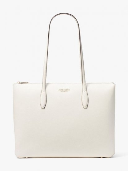 Kate Spade | Parchment. All Day Large Zip-Top Tote - Click Image to Close