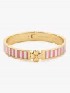 Kate Spade | Coral Lipstick Heritage Spade Flower Hinged Bangle