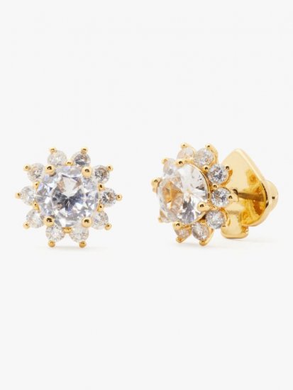 Kate Spade | Clear. Sunny Stone Halo Studs - Click Image to Close